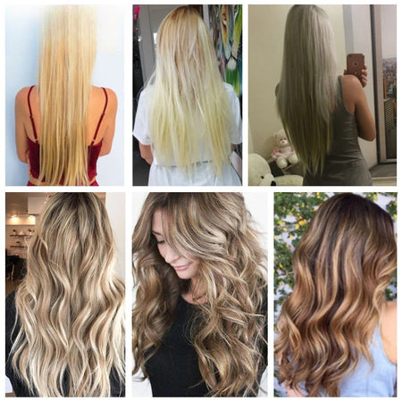 16 Clips in Hair Extensions 24Inchs Long Straight Hairstyle Synthetic Blonde Black Hairpieces Heat Resistant Fake Hair 6Pcs/Set