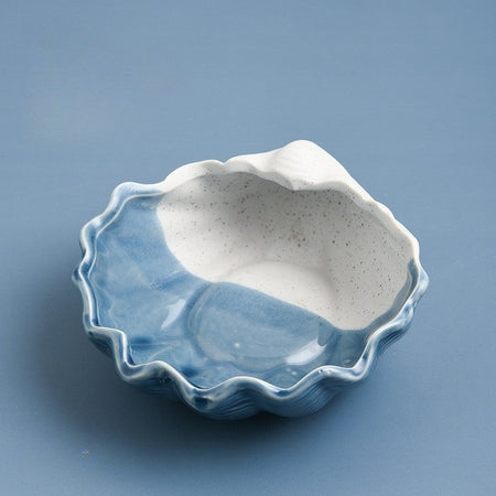Mediterranean Ceramic Shell Ornaments Living Room Decorations Ocean Jewelry Box Multi-Functional Storage Accessories