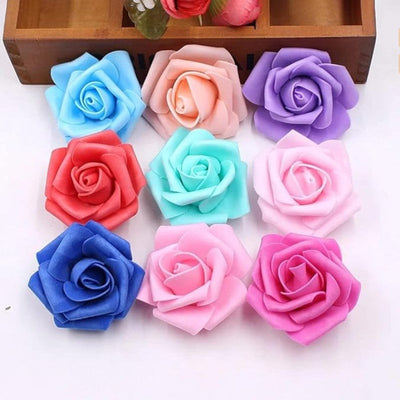 10/20/50Pcs Artificial Foam Rose Flowers PE Fake Flower for Home Room Dceor Wedding Party Halloween Thanksgiving Christmas Decor