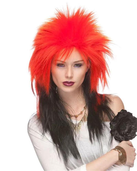 New Kill Matt Long Straight Hair Synthetic Wig Chemical Fiber Fluffy Punk Rock Style for Halloween Party