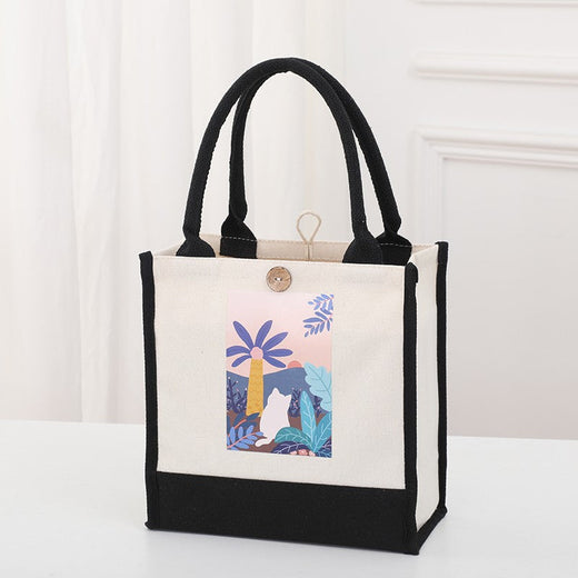 Fashionable new reusable shopping bag with initials for travel and large capacity storage bag