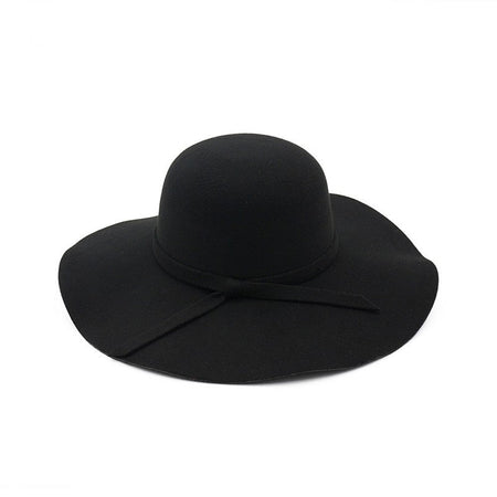 winter Hats For Women Bucket cap Soft Vintage Wide Brim Wool Felt Bowler Fedora Hat Floppy Cloche Women's Large Hat Church cap