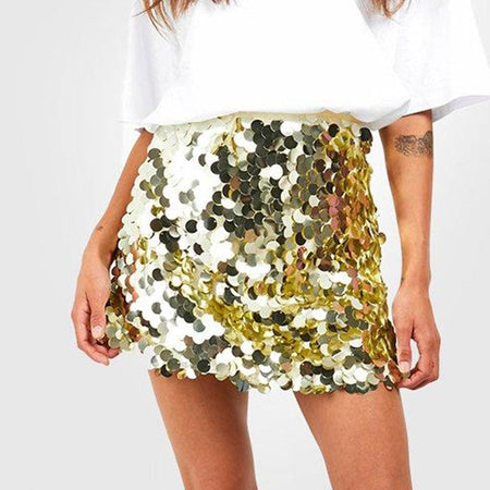 Hot Girl Party Rave Sequins Mini Skirts Women Sexy Low Rise Bodycon Skirts Y2K Coquette Sparkle Short Skirt Fashion Clubwear