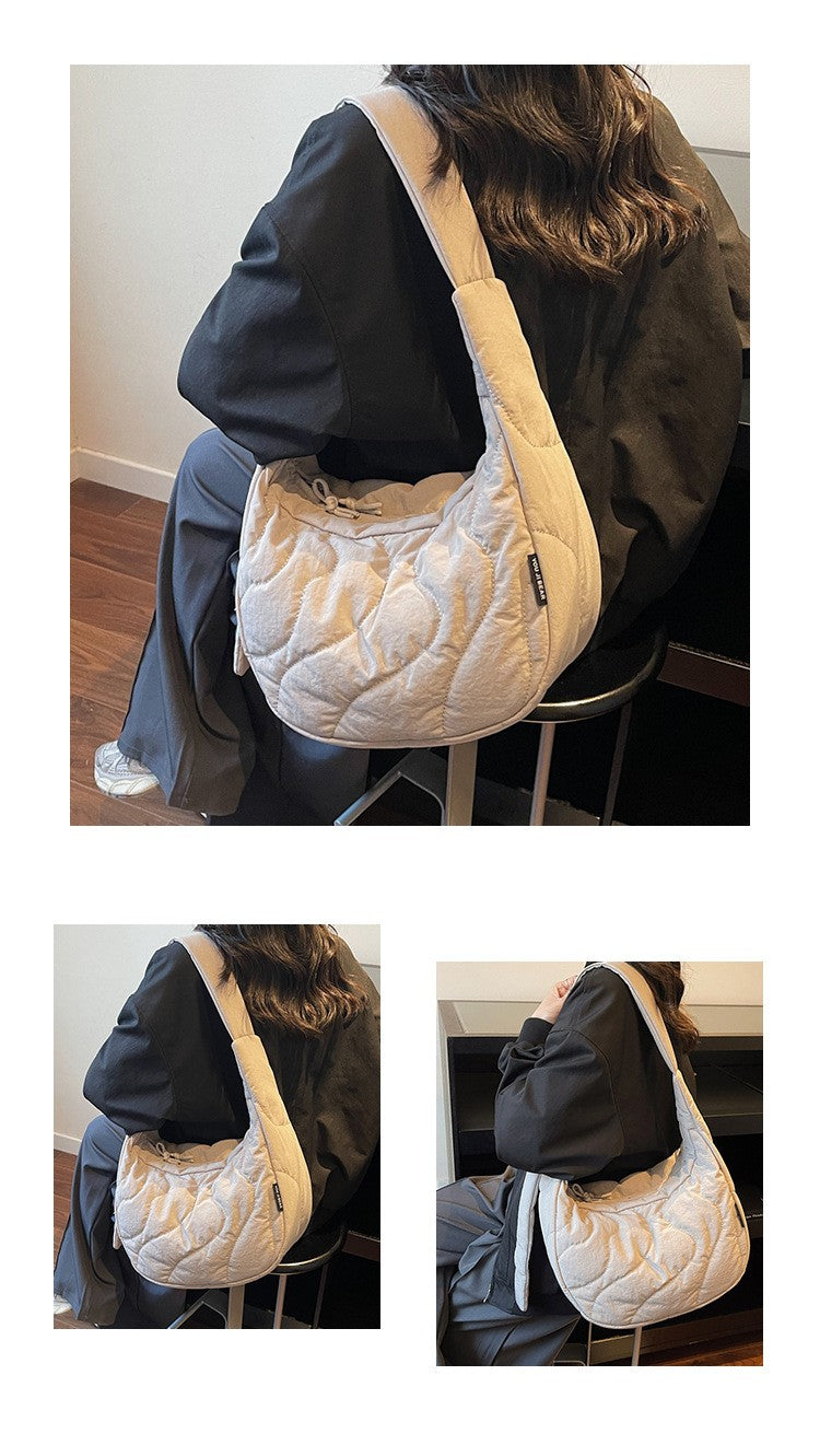 New Commuting Crossbody Bags for Women Fashion Texture and Simple Hobo Shoulder Bag Large Capacity Versatile Bags for Travel