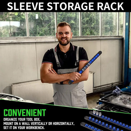 360° Swivel Socket Organizer 1/4 3/8 1/2 Premium Quality Socket Clip Rail Holder Socket Sliding Stand Sleeve Rail Rack Tools 1pc