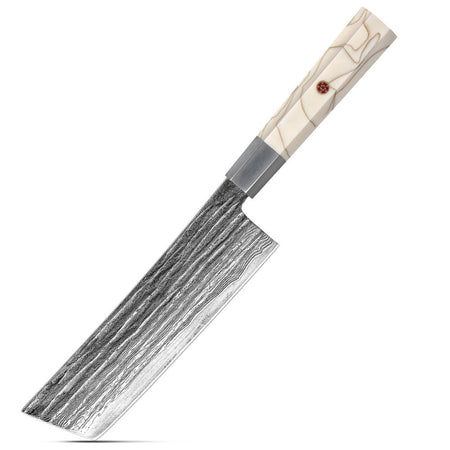 Cutting Tool Chef Santoku Utility Knife white mesh resin HD 67-Layer Damascus Steel Japanese Kiritsuke knife set for kitchen ues