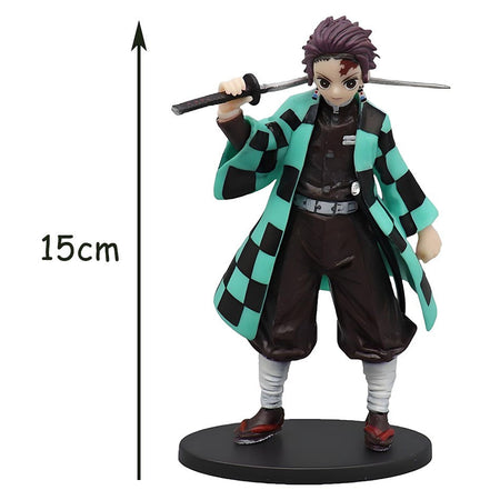 Demon Slayer Anime Action Figure - Kamado Tanjirou with Agatsuma Zenitsu And Nezuko PVC Model Toys Kimetsu No Yaiba Warriors