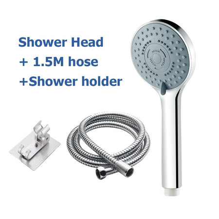 5 Modes Shower Head Set High Rainfall Massage Handheld Bath Sprayer Nozzle Shower Head With Hose Bracket Bathroom Accessories