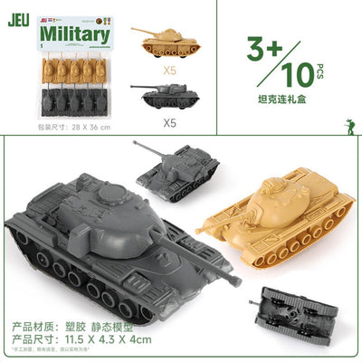 ViiKONDO Army Men Toy Military Vehicle Model Wargame Accessories Tank Radar Missile Launcher Artillery Fighter Barrack Bridge