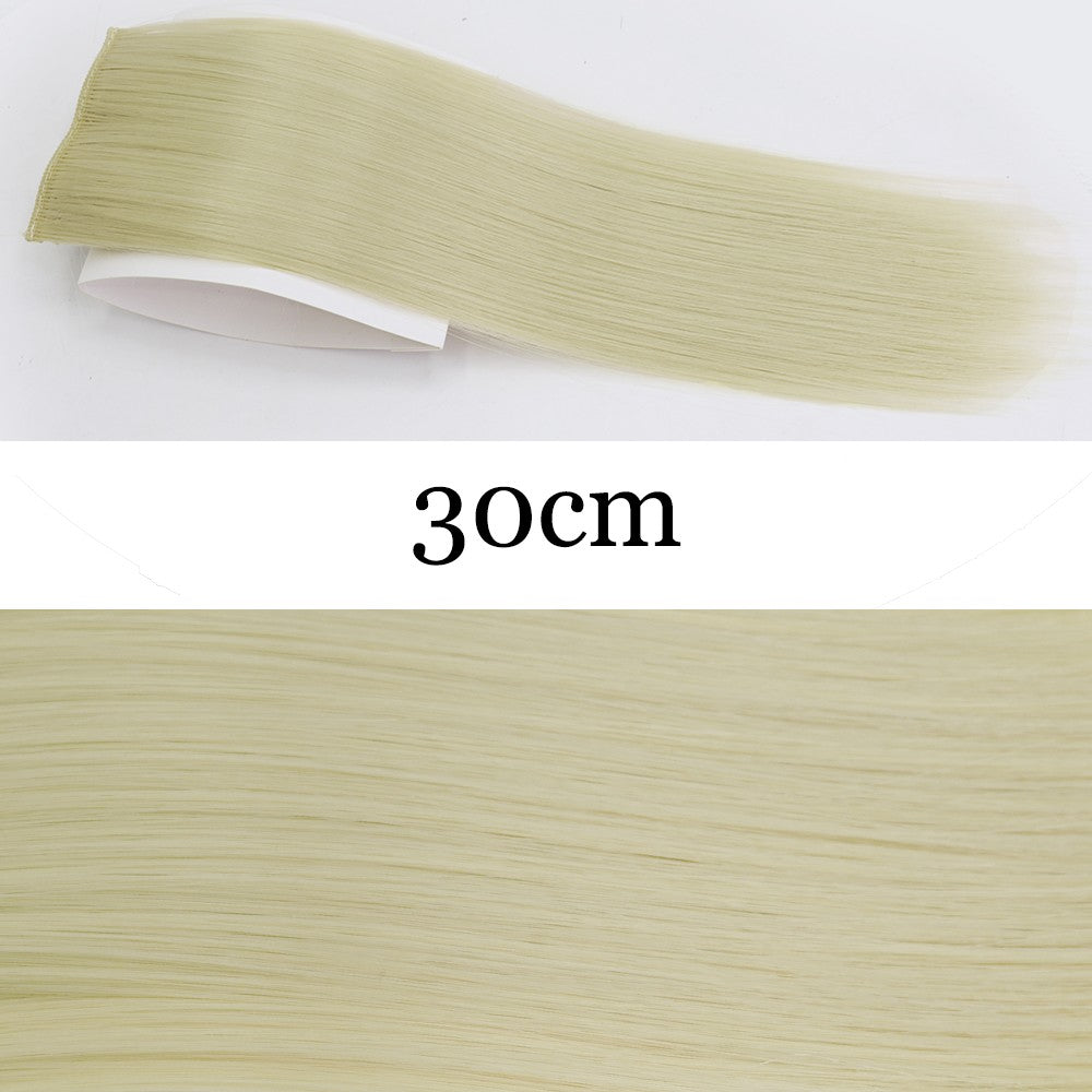 MERISI HAIR Synthetic Invisable Straight Hair Pads Clip In One Piece 2Clips Increase hair volume Hair Extensions Top Side Cover