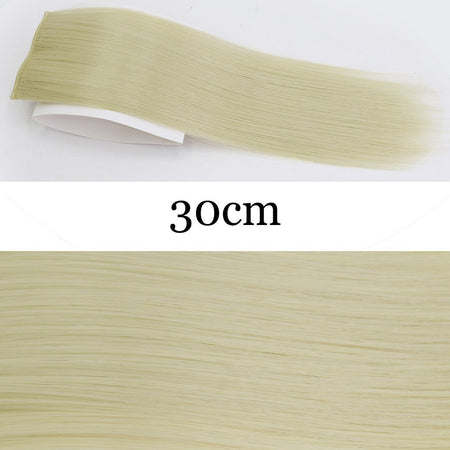 MERISI HAIR Synthetic Invisable Straight Hair Pads Clip In One Piece 2Clips Increase hair volume Hair Extensions Top Side Cover
