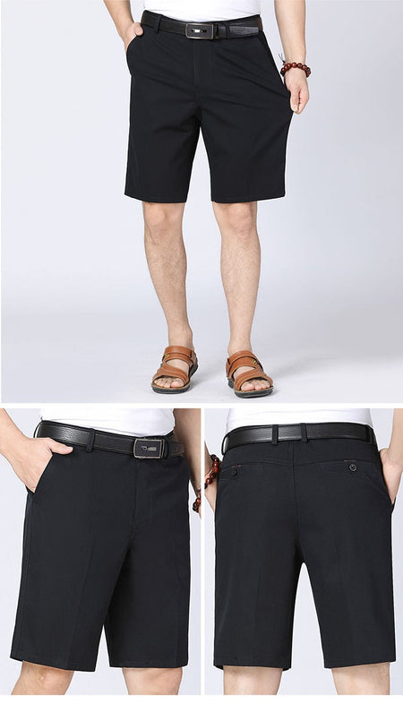 100% Cotton Shorts Men Knee Length Boardshorts Classic Brand Comfortable Clothing Beach Shorts Male Short Trousers