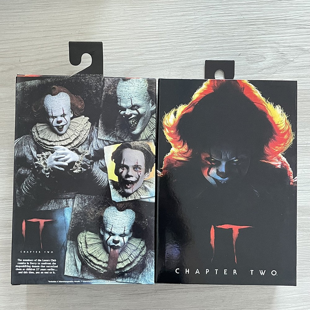 NECA Pennywise Joker Figure Stephen King's It Pennywise Joker Clown Model Halloween Horror Toy Christmas Birthday Gifts