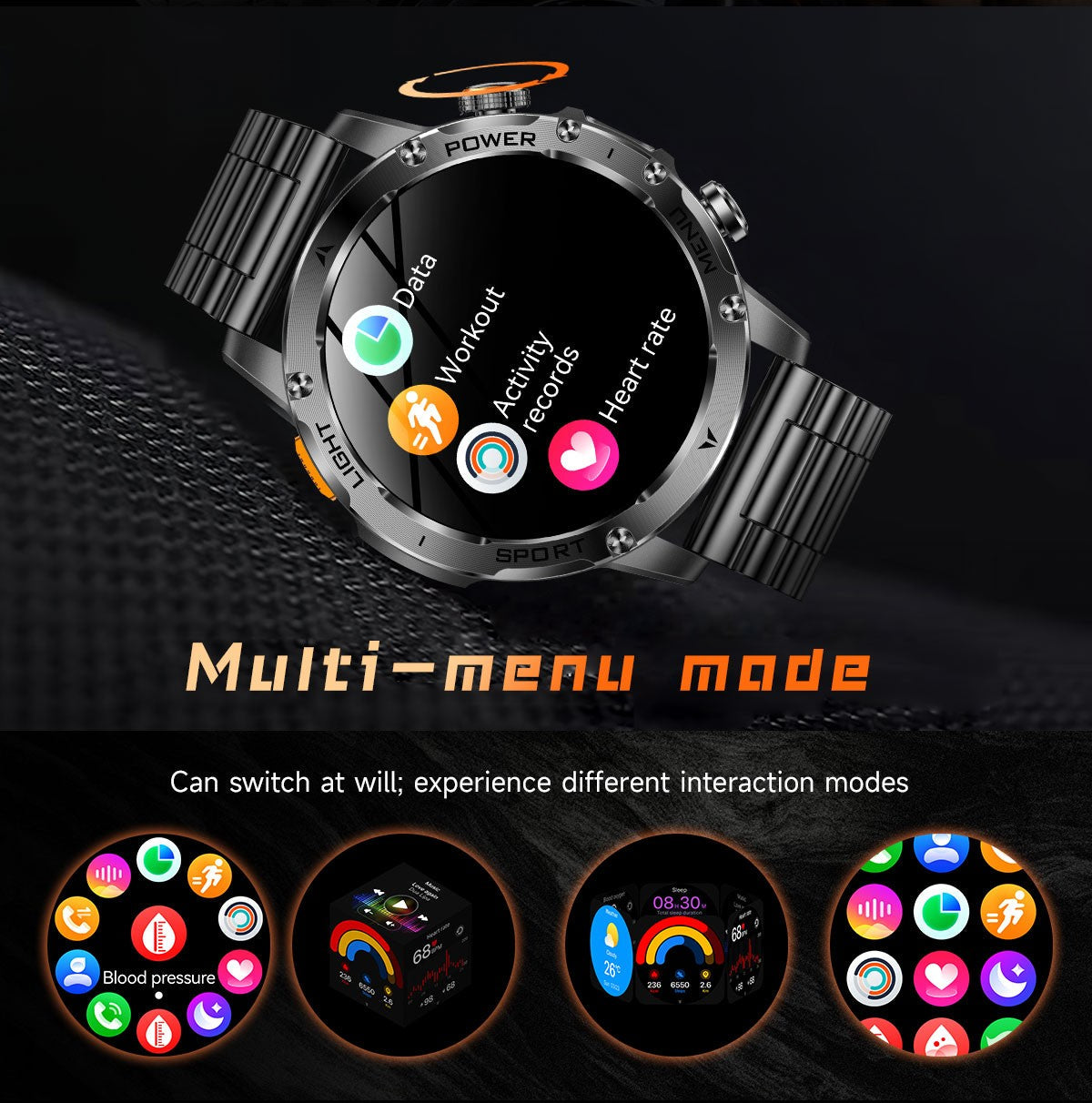 2025 New Military Smart Watch 1000Mah Battery Fitness Tracking 10ATM Waterproof Tactics Sport Flashlight call Bracelet For Men