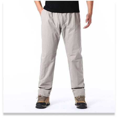Casual Pants Men's Spring Autumn Cotton Cargo Trousers Plus Size Large Sports Pants Loose Straight Man Elastic Waist Pants