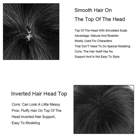 Short Straight Synthetic Brown Wig Anime Game Cosplay Fluffy Heat Resistant Jellyfish Head Wig for Daily Party