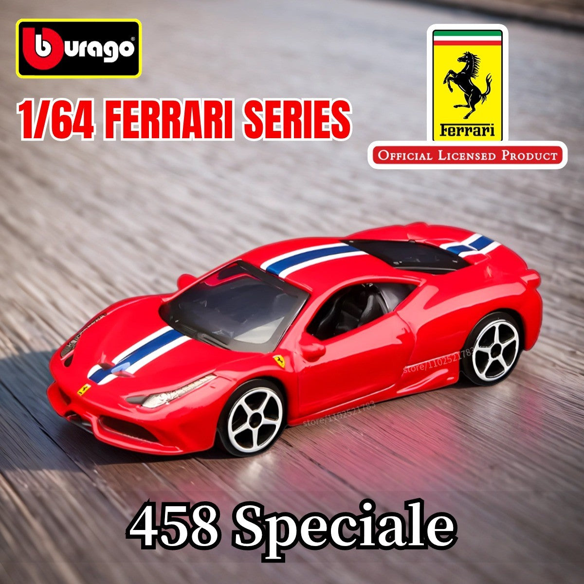 Bburago 1:64 Ferrari Enzo Replica Car Model Scale F40 F50 458 488 296 Diecast Traffic Miniature Art Figure Kid Boy Toy