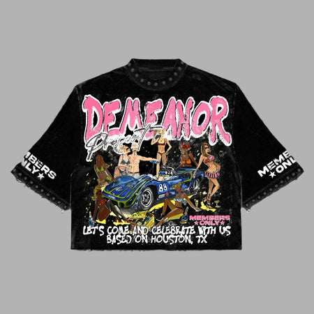 Womens Harajuku Klein Stone Embroidery Crop Tees Y2k Gothic Graphic Men Hip Hop Print Long Sleeves T Shirts Cotton Loose Tops
