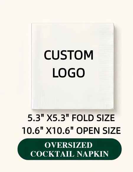 Hallowmas Custom Napkins Logo Personalized Photo Text Cocktail 3-Ply Paper Napkins for Wedding Bar Baby Shower Birthday Party