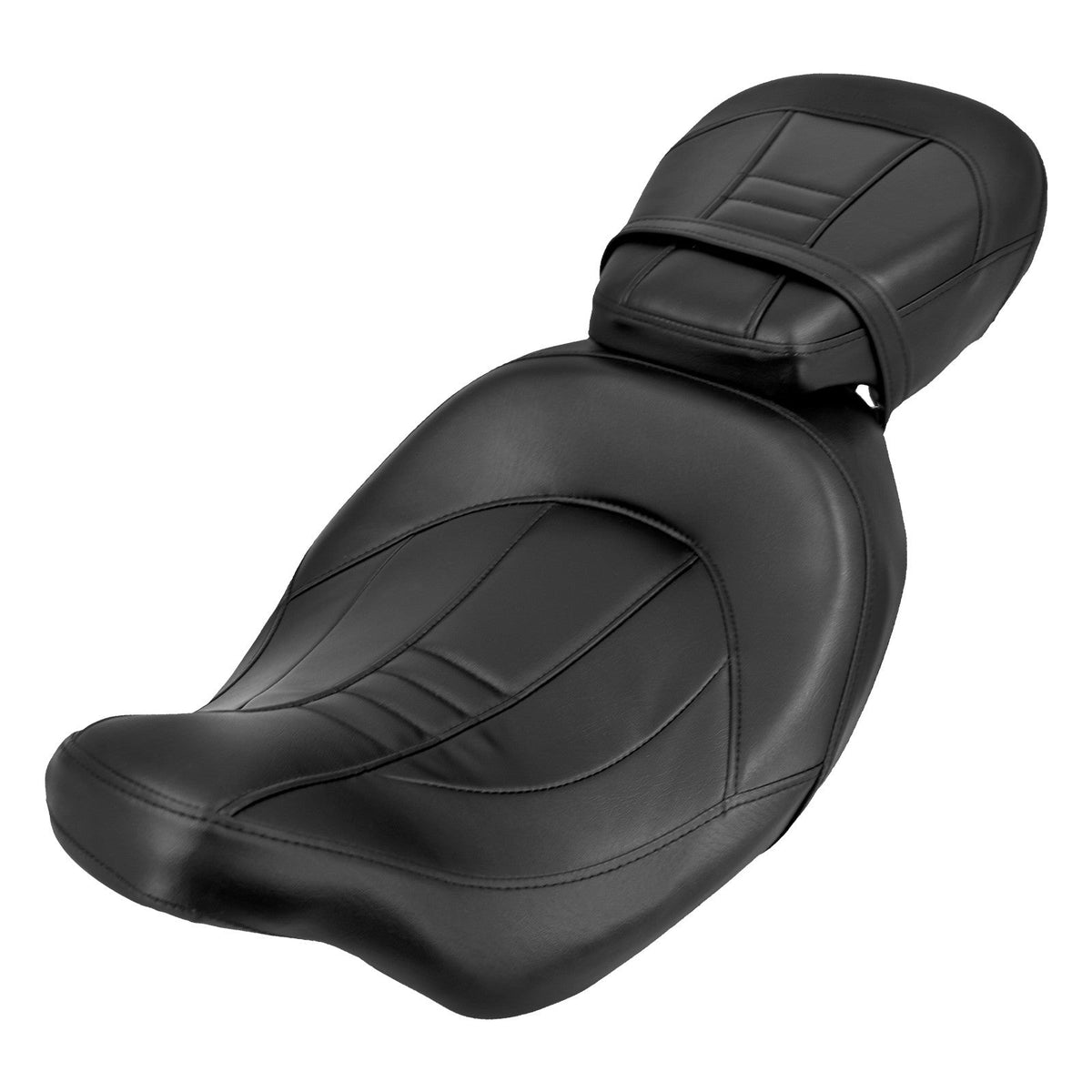 Motorcycle Two Up Seat Black Front Rear Driver Passenger Seat For Harley Touring Road King Street Electra Road Glide 2009-2024