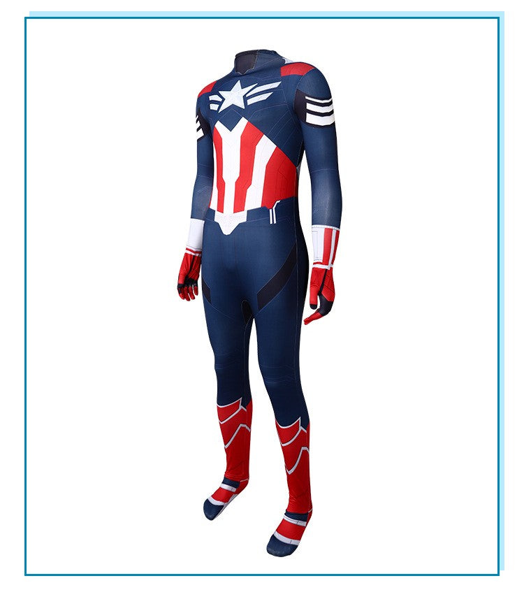 New Captain America 4 Cosplay Kid Adults Jumpsuit Superhero Clothing Creative Party Halloween Carnival Party Suit