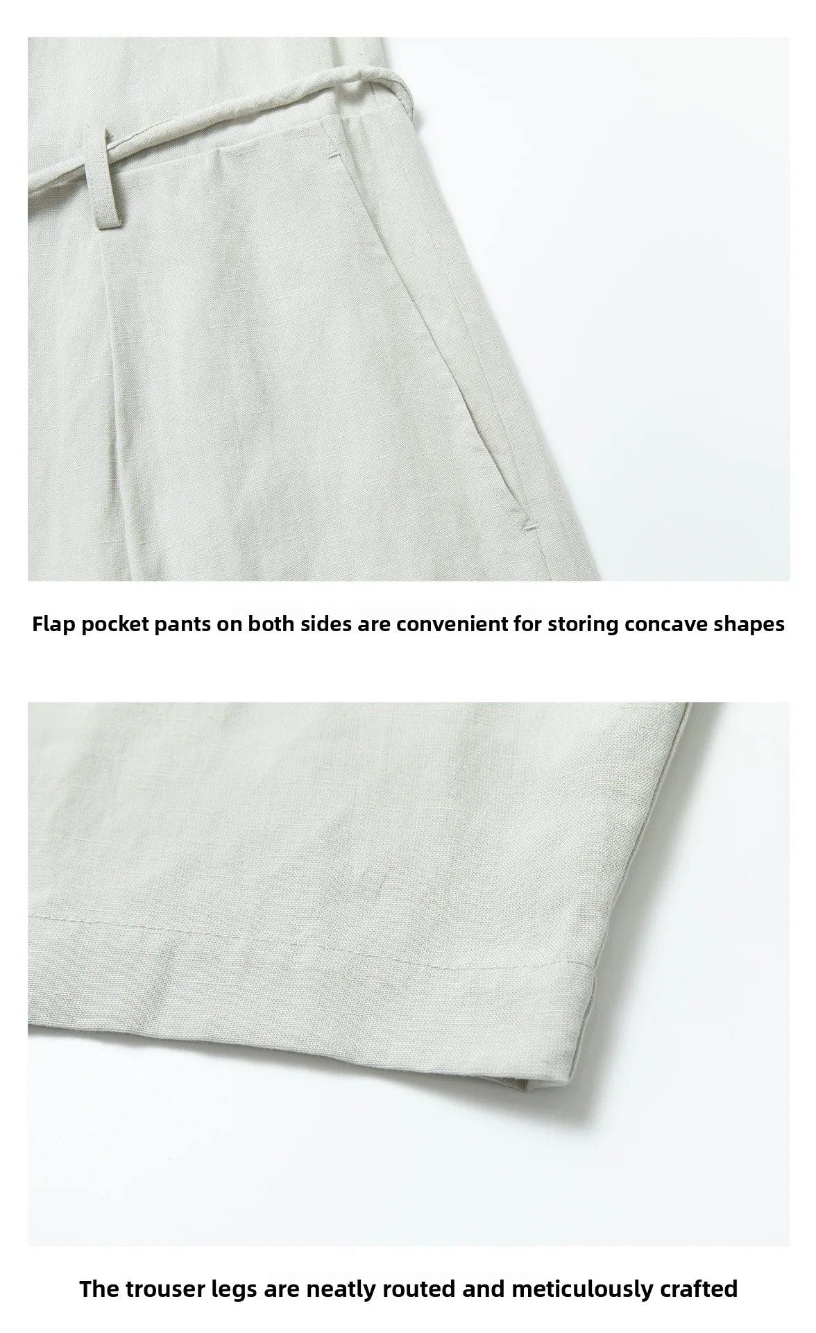 Colne U-Neck Linen Blend Vest And Knife Pleat One-Piece Pants Women's Fashion Design Sensation Tianli Material Long Pants