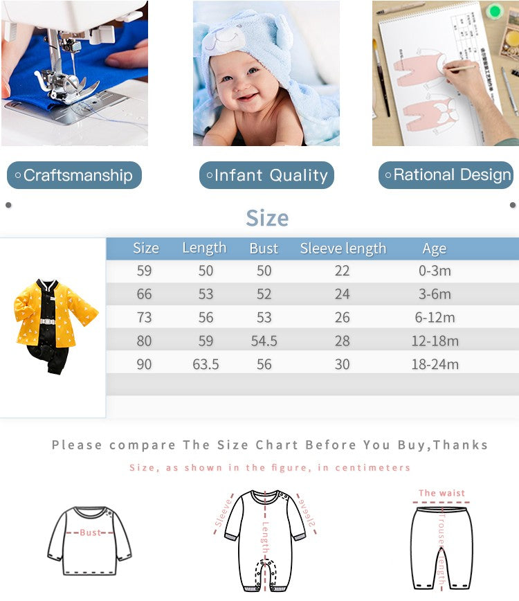 Newborn Baby Anime Cape Style Children Long Sleeve Cotton Bodysuit, Cute Kids Boys Girls Romper