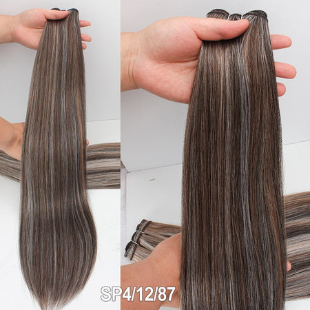 Russia Straight Hair Weave Bundles 65cm 200G Fiber Synthetic Hair Extensions Bio Protein Heat Resistant Ponytail Cosplay Hair