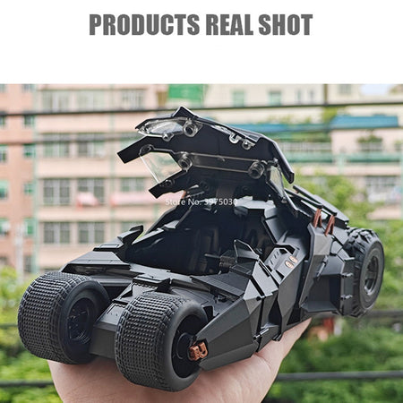 1:24 Scale Batmobile Miniature Models Toys Cars Spray Version with Alloy Diecast Light Sound Vehicles Toy for Child Adult Gifts