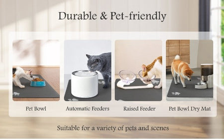 VIKAMA Cute Pet Placemats Cats And Dogs Universal Water-Absorbent Non-Slip Wash-Free Simple Pet Floor Mats Pet Supplies