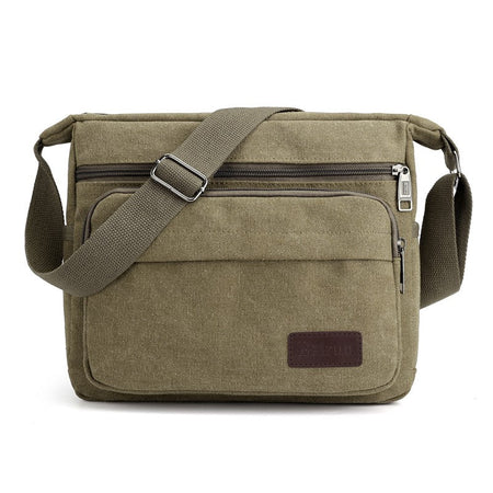 1 men's retro canvas crossbody bag, casual travel shoulder bag, outdoor sports shoulder bag with adjustable shoulder strap
