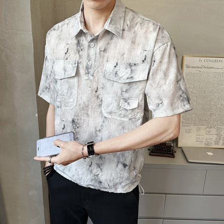 2025 High-end New Short-sleeved Men's Shirt Summer Fashion Trendy Brand Half-sleeved Thin Loose Casual Trend