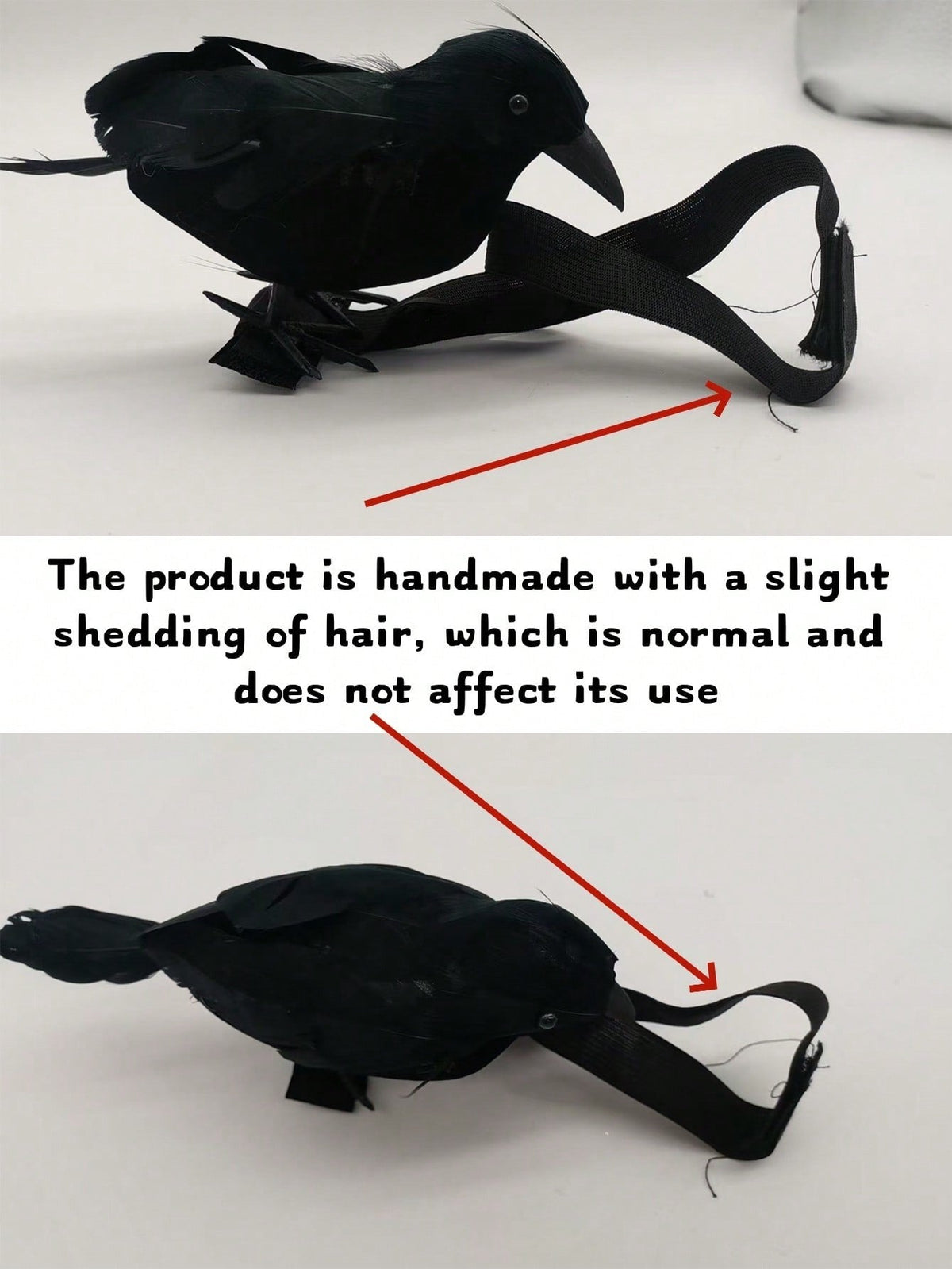 Halloween Realistic Crow Statue Shoulder Strap Style for Halloween Party Indoor Outdoor House Garden Decoration Christmas Party