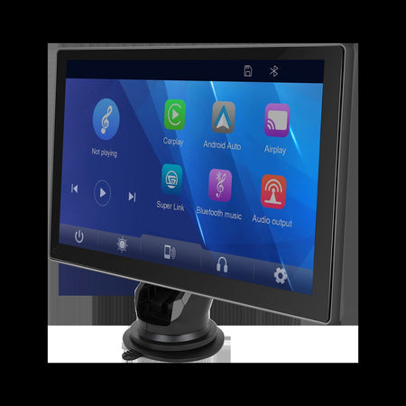 Portable 9" Car Mirror Radio Multimedia Video Player Universal Wireless CarPlay Android Auto Screen Bluetooth AUX TF GPS DVR