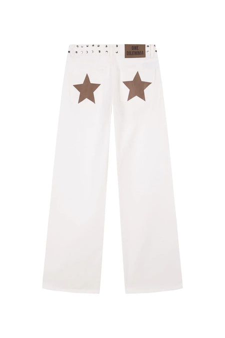 Y2K Women's Straight Leg Jeans Personalized Lucky Star Texture Retro Baggy Jeans Stylish High Street Willow Nail Low Waist Jeans