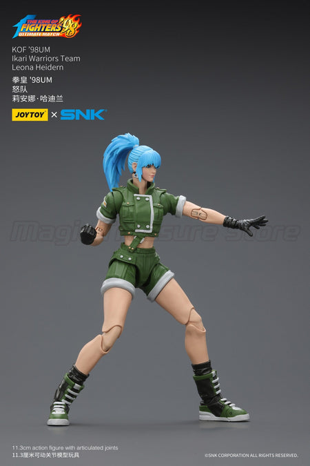 ?MT?JOYTOY 1/18 Action Figure SNK KOF'98UM Ikari Warriors Team Ralf Jones Clark Still Leona Heidern Toy Model Gift