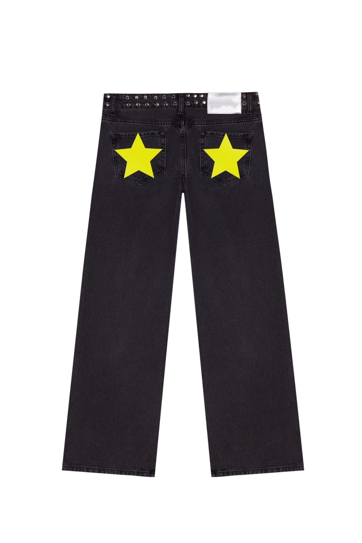 Y2K Women's Straight Leg Jeans Personalized Lucky Star Texture Retro Baggy Jeans Stylish High Street Willow Nail Low Waist Jeans