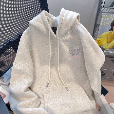 Cute Cartoon Stitch Series Fashion Sweater Kawaii Disney Peripheral Autumn New Trendy Oversize Hooded Jacket Gift for Friends