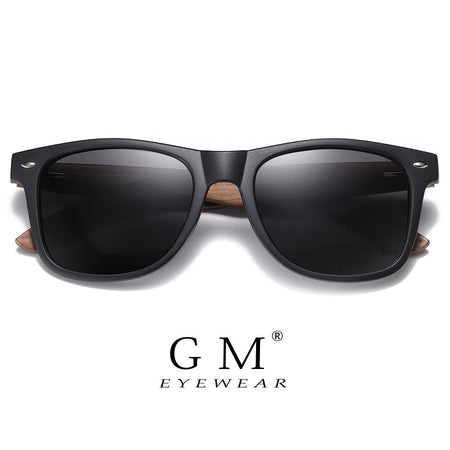 GM Environment-Friendly Retro Walnut Wood Sunglasses UV400 Polarized Bamboo Sunglasses Men's Fashion Trendy Anti Blue Lens 7061h