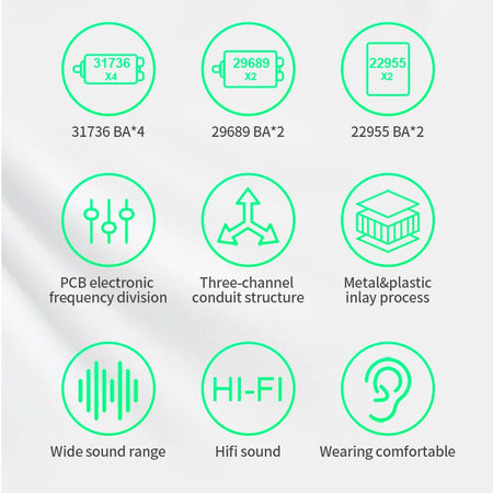 KZ AS16 Pro In Ear Wired Earphones 16BA Balanced Armature HIFI Bass Monitor Headphones Noise Cancelling Earbuds Sport Headset