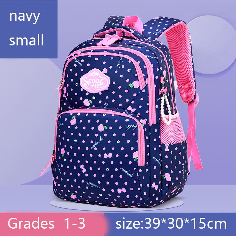 Orthopedic Primary Kid Backpack School Bags for Girls Fruit Flower Color Grades 1-3-6 Children's Backpack Teen Rucksack Mochila