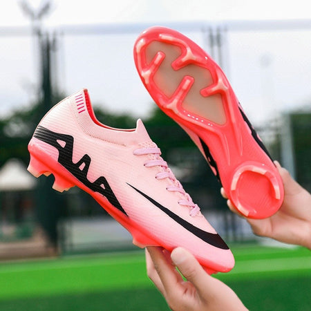 New Men Football Boots Long Spikes Ultralight Grass Cleats Match Indoor Breathable Soccer Shoes Sneakers Training Drop Shipping