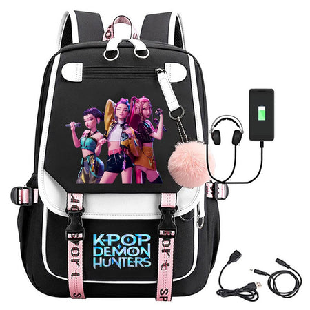 School Backpack for Students KPop Movie Daily Bagpack 2025 Hot Movie Print Backpacks for Girl Boy Laptop Usb Port Bag for Kids