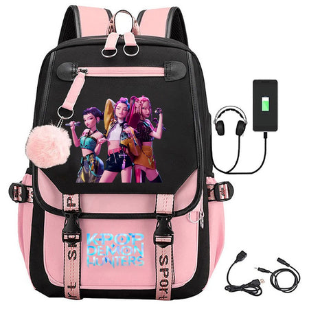 School Backpack for Students KPop Movie Daily Bagpack 2025 Hot Movie Print Backpacks for Girl Boy Laptop Usb Port Bag for Kids