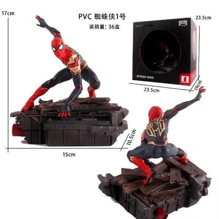 23cm Spider Man Figure Spiderman Anime Figurine Pvc Model Collection Statue Desk Decoration Dolls Children Toys Halloween Gifts