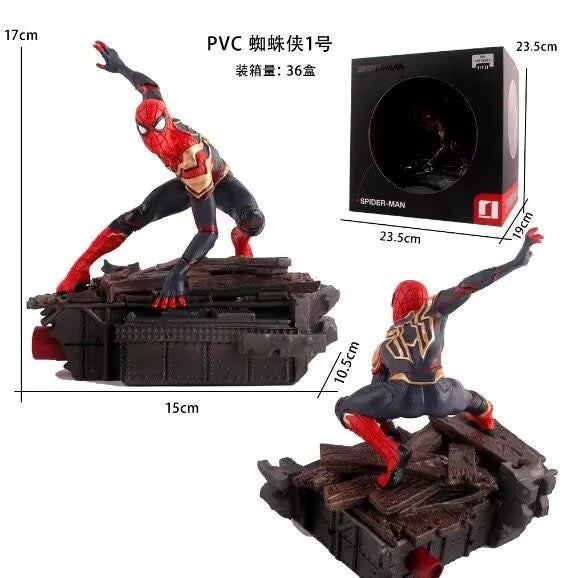 23cm Spider Man Figure Spiderman Anime Figurine Pvc Model Collection Statue Desk Decoration Dolls Children Toys Halloween Gifts