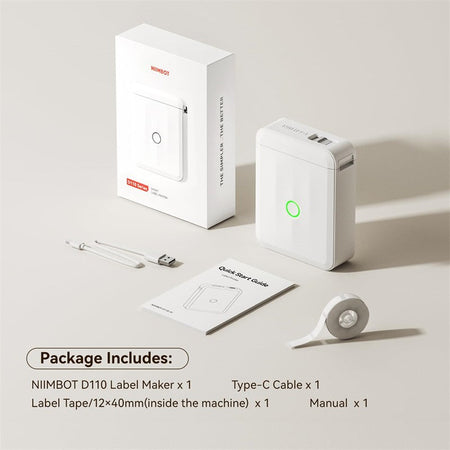 NIIMBOT D110 Upgraded Version Thermal Label Printer Mini Portable Smart Label Maker With Tape for Office Home Kitchen School