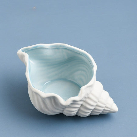 Mediterranean Ceramic Shell Ornaments Living Room Decorations Ocean Jewelry Box Multi-Functional Storage Accessories