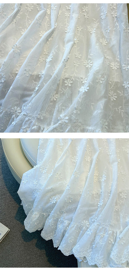 Casual sweet High Waist Chic floral lace Ruched loose Skirts Korean Fashion Office Lady Basics  Plus Size Clothing
