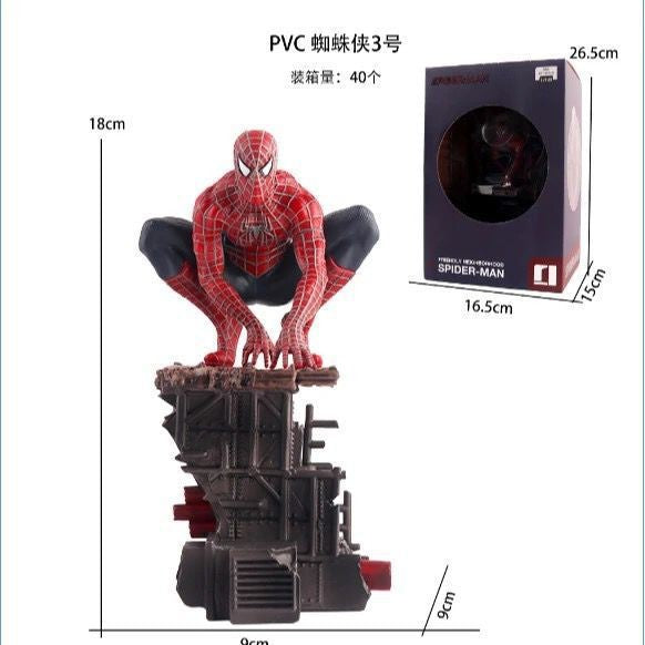23cm Spider Man Figure Spiderman Anime Figurine Pvc Model Collection Statue Desk Decoration Dolls Children Toys Halloween Gifts